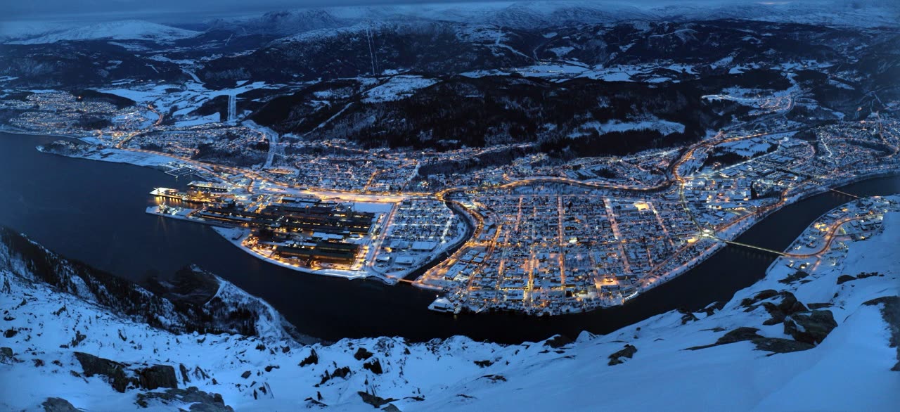 Utsikt over Mosjøen fra Øyfjellvarden