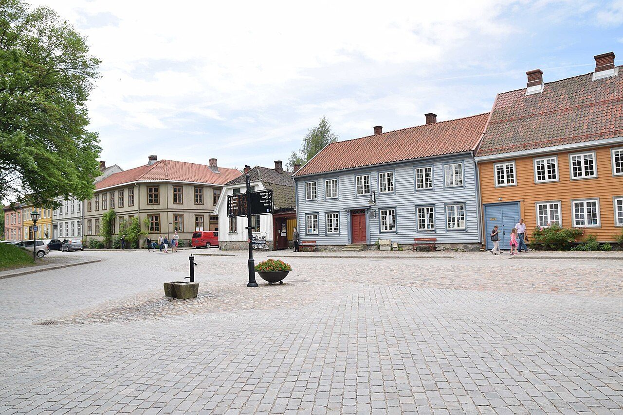 Gammel bebyggelse i Gamlebyen i Fredrikstad